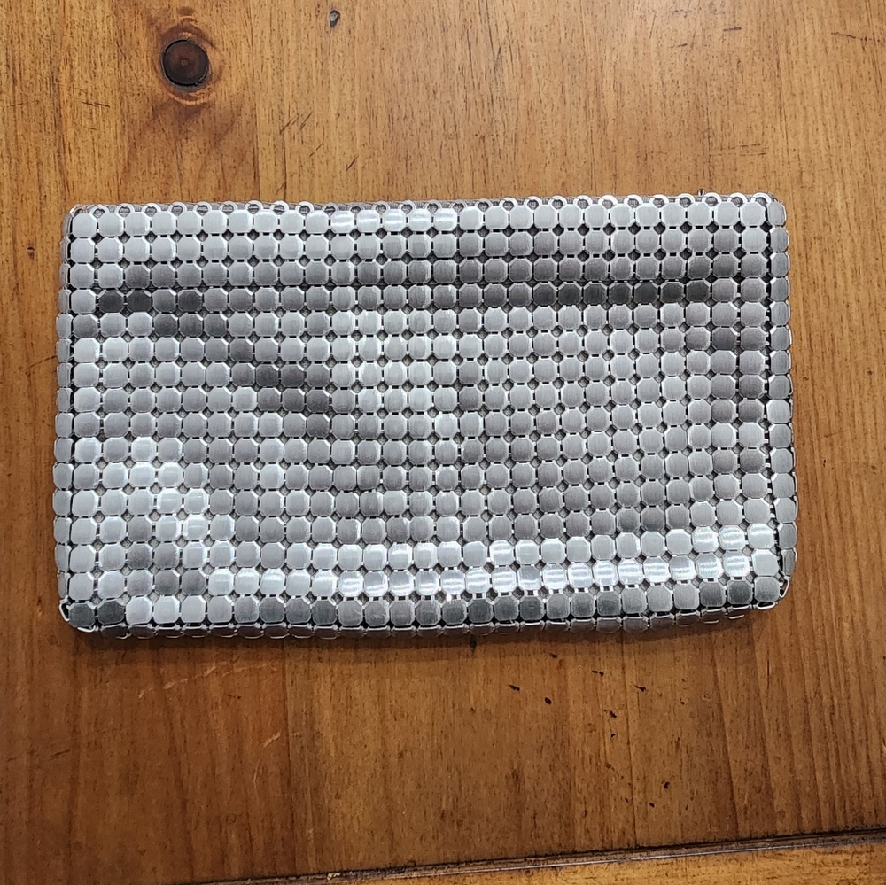 Vintage Whiting & Davis Aluminum Mesh Clutch With Zipper Closure. Art Deco - Picture 3 of 11